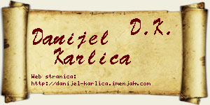 Danijel Karlica vizit kartica